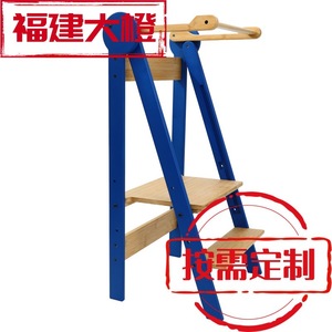 Children's Wooden Folding Learning Tower With Handrail Montessori Step <b>Stool</b> For Kids Solid Wood Construction - Product Image 5