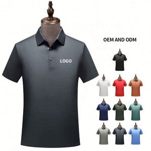 Grade High Quality Men Polo T Shirts Casual Solid Print Short Sleeve With Custom Logo Unisex Plus Size - Product Image 1