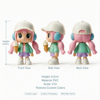 Figurine personnalisée de femme/fille, jouet figurine d'action, figurine décorative, artisanat en PVC avec fonction NFC pour lecteur de musique, fabrication en usine
