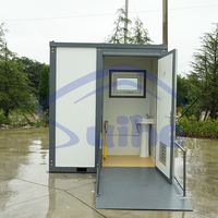 Cabine de toilette accessible de 7 pieds Toilettes sanitaires portables Remorque de salle de bain mobile pour personnes handicapées avec revêtement de sol antidérapant