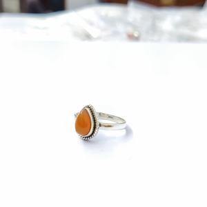 Bague en argent sterling 925 avec pierre de grenat, collection artisanale de bijoux en argent et en cornaline, au meilleur prix, réglable - Product Image 3