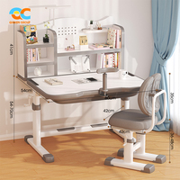 Bureau de bureau à domicile peu encombrant avec étagère et bureau et table d'étagère assortie pour étudiant populaire