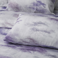 Ensemble de literie imprimé en gros, ensemble quatre pièces en fibre de bambou, impression numérique, design floral, ensembles de draps pour toutes les saisons
