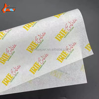 Papier d'emballage alimentaire anti-graisse imprimé avec logo personnalisé, feuilles de papier ciré pour emballages de hamburgers et de sandwichs, fournitures pour restaurants
