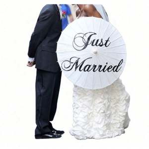 ร่มกระดาษไม้ไผ่สีขาวขนาด 15.5 นิ้ว สำหรับงานฝีมือ <span class=keywords><strong>DIY</strong></span> ตกแต่งงานแต่งงาน ของชำร่วย ร่มกันแดด - Product Image 4