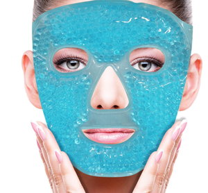 Mascarilla Facial Reutilizable de Perlas de <span class=keywords><strong>Gel</strong></span> con Revestimiento de Felpa, Transferencia de Temperatura Uniforme, Uso Dual Frío/Calor, Compresa Facial para Cuidado - Product Image 1