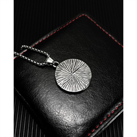 Collier rond en acier inoxydable vintage nautique surf plage vinking ancre pendentif pour hommes