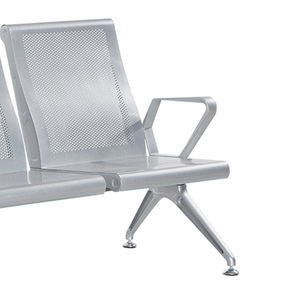 Silla de Espera de Aleación de Aluminio Ou He P1611, Asiento Público Reforzado para Uso Hospitalario, Color Plateado - Product Image 3