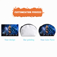 Monedero Personalizado con Cremallera Semicircular con Foto de Estrella, Mini Bolsa de Maquillaje, Regalo para Fans