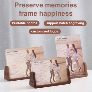 Póster de acrílico transparente de doble cara personalizado, marco de decoración, pantalla de mesa, marco de fotos acrílico de madera maciza en forma de U <span class=keywords><strong>para</strong></span> regalo - Product Image 5