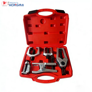 Kit d'outils 5 pièces pour séparateur de <span class=keywords><strong>rotule</strong></span>, extracteur de bras de suspension, extrémité de bielle de direction, à commande manuelle, avec mallette de transport robuste, OEM, pour entretien de l'essieu avant - Product Image 1