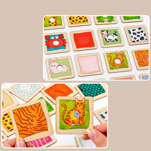 Puzzle <span class=keywords><strong>di</strong></span> Abbinamento Animali con Ombra CPC CE EN71, Gioco Educativo Montessori in Legno con Lacci per Bambini - Product Image 3