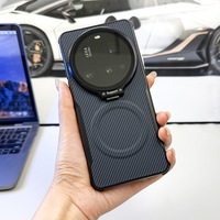 Coque de téléphone magnétique à motif animal avec support d'objectif d'appareil photo, housse de protection faite à la main pour 15 Ultra P80 X200 Ultra