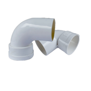 Raccords de tuyau d'égouttage droits courbés/coudés avec insertion en <span class=keywords><strong>PVC</strong></span> <span class=keywords><strong>100</strong></span>%, fabricant chinois - Product Image 1