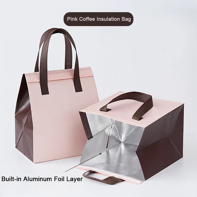 Pink Coffee Insulation Bag