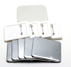 DIY Custom Metal Modern Casting 55*55mm Rectangle <strong>Pin</strong> Badge Button Components Without <strong>Pictures</strong> - Product Image 4
