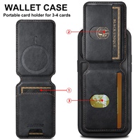 Coque de téléphone SUTENI pour iPhone 18 Pro Max avec chargement sans fil, support magnétique pour cartes, 2-en-1, en similicuir, compatible avec les modèles 17, 16 Plus, 15, 14, 13, 12