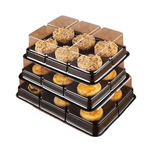 Boîte d'emballage jetable pour cupcakes et en-cas de la marque Sweet Bakery avec 6 compartiments séparés pour servir des gâteaux, des biscuits et des cookies - Product Image 3