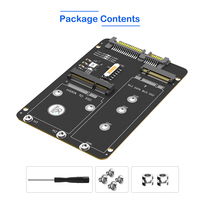 2 en 1 NGFF Key B + M para SATA SSD MSATA adaptador para SATA3.0 2,5 pulgadas para SATA SSD MSATA PCB Material Stock para PC portátil de escritorio