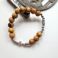 Bracelet croix de perles de couleurs mélangées personnalisées bijoux catholiques pour hommes et femmes