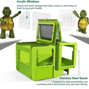 Novo Tipo de Aquários Portáteis Acessórios Tanque de Aquário Transparente de Plástico para Tartarugas - Product Image 3