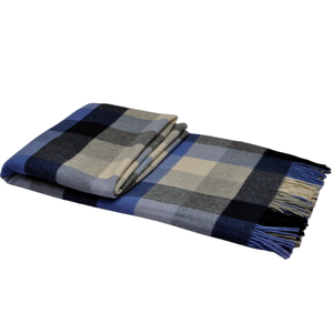 Manta de Lana Raschel BLUE PHOENIX, 100% Lana, Diseño a Cuadros, Lujosa, Personalizada, Acogedora, Suave, Cálida para Invierno, <span class=keywords><strong>Mora</strong></span> - Product Image 2