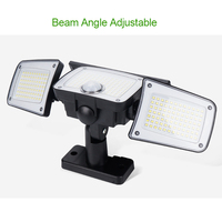 Lampe murale solaire LED pliable pour jardin, étanche IP65, télécommande, capteur de lumière, installation automatique de nuit, angle réglable