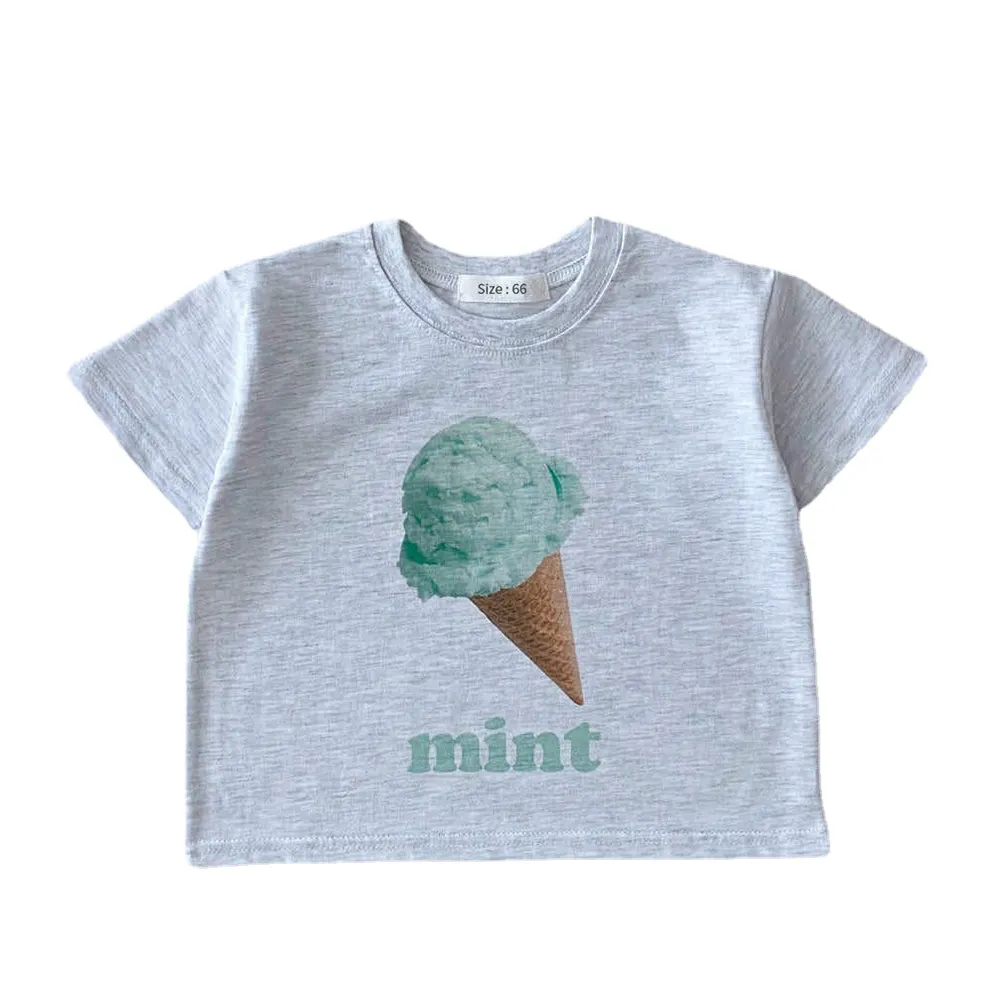 Sweet Baby Girl Boy Fashion Ice Print T-shirt Infant Summer Thin Short Sleeves Tops Tshirt clothes