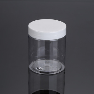 Transparent <b>Plastic</b> Bottle 250ml Wide Mouth Screw Cap Cylinder Food Packaging <b>Jar</b> - Product Image 2
