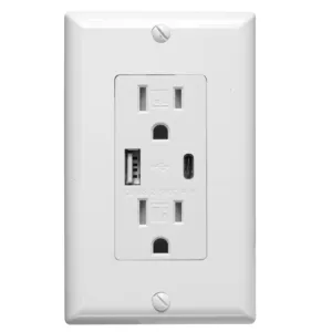 Socket outlet with usb type c Usb c wall outlet Usb-c multi plug outlet extender