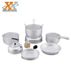 Portable Camping Outdoor Camping Cookware Set Mess Kit Kitchen Equipment Outdoor Cookware Set
