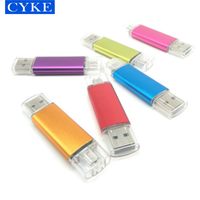 CYKE Rapide Vitesse USB 3.0 2.0 OTG 2 dans 1 Pen drive 64GB En Métal À Double USAGE USB Flash Drive 16GB 8GB Double Utiliser pour Android ou Type-c