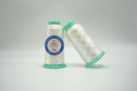 Hilo de bordar de poliéster de grado industrial 120D/2 5000Y, costura de alambre fuerte teñida en cono para costura y uso textil