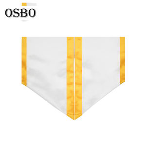 Estola blanca lisa de gran cantidad barata y vendedora en caliente 2023 con faja de graduación de adorno dorado 72" - Product Image 3