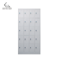 Armoire à 20 portes pour salle de sport scolaire, vestiaire métallique pour employés, rangement pour vêtements, armoires, bureaux, chambres
