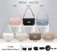 Tas Selempang Wanita Kulit PU Fashion Elegan Desainer Untuk Penggunaan Sehari-hari Tas Pesta Malam ODM OEM