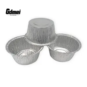 Herramientas de decoración de pasteles GDMEI, tazas para hornear de papel de aluminio, soporte inferior desechable para tarta de huevo, molde, taza de papel de aluminio, contenedor de alimentos