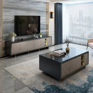 高級モダンな木制のリビングルームのテレビスタンドとコーヒーテーブルセット収納 - Product Image 3