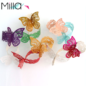 <span class=keywords><strong>Rond</strong></span> <span class=keywords><strong>de</strong></span> <span class=keywords><strong>serviette</strong></span> papillon évidé <span class=keywords><strong>en</strong></span> papier nacré <span class=keywords><strong>en</strong></span> <span class=keywords><strong>carton</strong></span> découpé au laser - Product Image 2