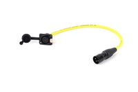 Câble adaptateur XLR femelle 5 broches vers XLR mâle 3 broches avec fixation par vis, montage sur panneau, gaine en PVC, blindage en feuille pour microphone