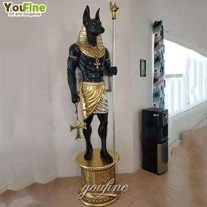 تمثال أنوبيس المصري البرونزي كبير الحجم عالي الجودة لديكور الحدائق الخارجية - Product Image 6