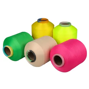 20/75 30/75 40/75 Fabricação de fio de poliéster fio coberto de spandex para tricô de meias