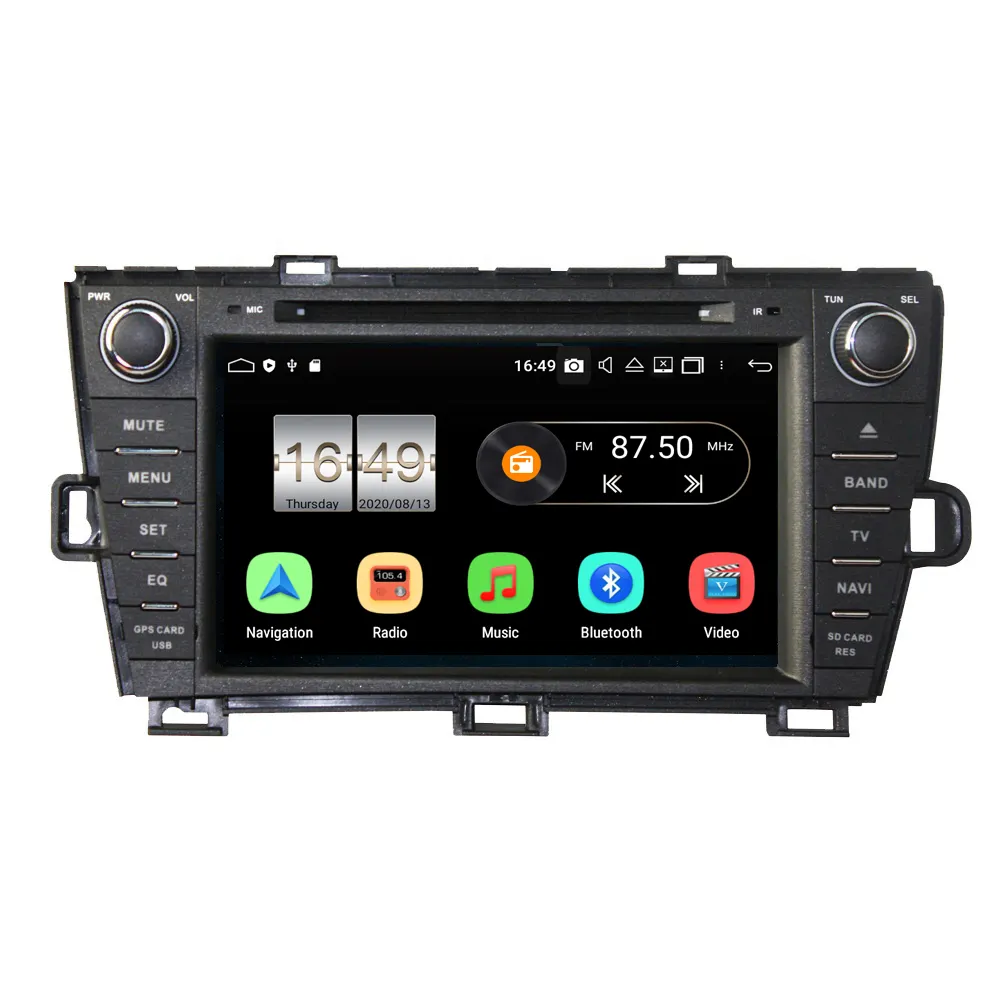 KD-8004 Android 10 PX4 8 "Auto Touchscreen Automedia Speler Radio Voor Prius 2009 2010 2011 2012 2013 Met bt/Dvr/Gps/Dspcarplay