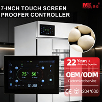 Pengontrol Proofer Adonan MEIKONG Temperature Instrument Dual CPU MK7L07H dengan Layar Sentuh 7 Inci, Panel Kontrol Suhu dan Kelembapan