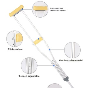 Canne <span class=keywords><strong>en</strong></span> alliage d'aluminium Chuangyu Original, réglable pour adultes et enfants, pour personnes âgées, post-fracture, épaissie, double YK710 - Product Image 4