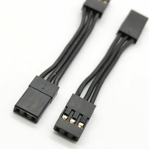 Elektronik uygulamalar için <span class=keywords><strong>2</strong></span>.54mm aralık 3pin JR Servo konektörü siyah esnek düz şerit silikon tel kablo montajı - Product Image 5