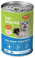 AROMA Friandises humides de qualité supérieure pour chats et chiens au poulet, au thon, au cabillaud et au lapin - Sans colorants ni arômes artificiels - Digestion sensible