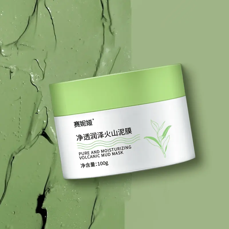 Senia Private Label Huidverzorging Natuurlijke Groene Thee Peeling Van Klei Gezicht Huidverzorging Moddermasker