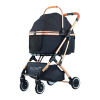 Poussette pour animaux de compagnie à double couche, pliable, 4 roues, 35 kg, chariot pour animaux de compagnie, cadre en aluminium, transporteur pour chiens et chats, OEM
