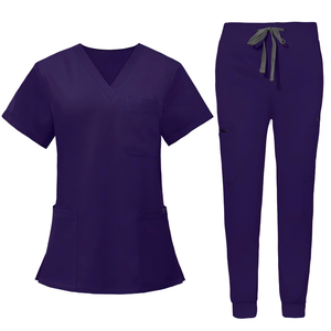 Nuevo conjunto quirúrgico multifuncional de tres bolsillos con pantalones largos y manga corta para enfermeras y anestesistas - Product Image 3